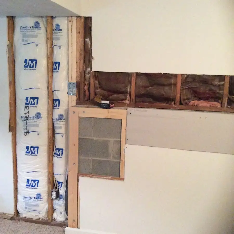 Wall insulation replacement during Structural Drying in Bergenfield